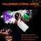 20FT 40 LED 3D Pumpkin Bat Ghost Spider Battery Operated String Lights(Orange,Purple,White,Green)